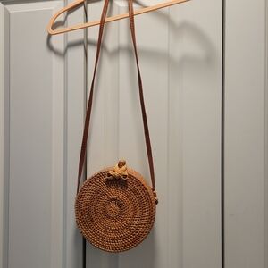 Rattan Woven Crossbody Bag